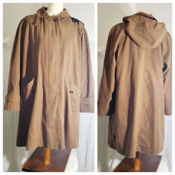 Gallery Classic Tan Trench Coat Size Large - Picture 1 of 12